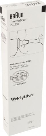 Thermometer Probe Covers Thermoscan (200) - Fits Braun & Welch Allyn Ear thermometers - 99422 , 