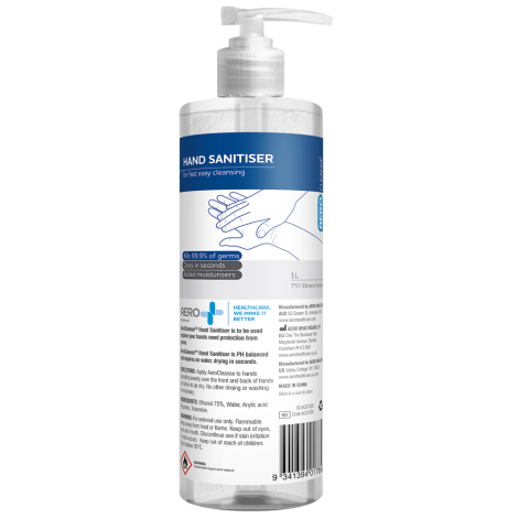 AEROCLEANSE 70% Alcohol Hand Sanitiser Flip-top Bottle 100mL - ACG100 , 