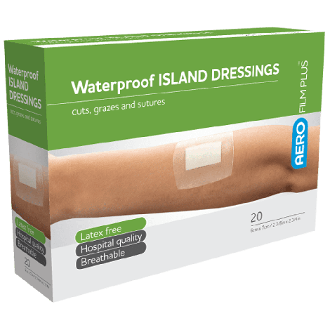 AEROFILM PLUS Waterproof Island Dressing 6 x 7cm Box/20 (GST FREE) - AFPW00620 , 