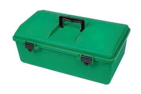 AEROCASE Green Plastic Tacklebox with 1 Liftout Tray 30 x 46.5 x 18cm - AKP0012 , 