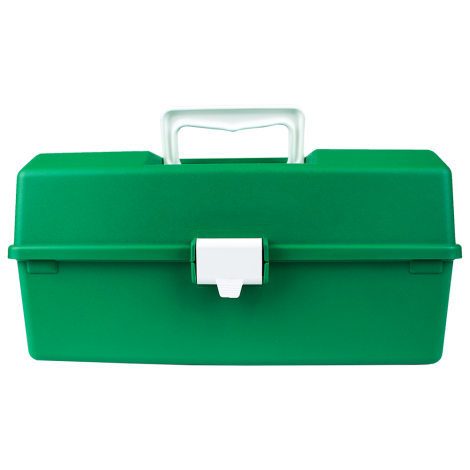 AEROCASE Green Plastic Tacklebox with 1 Tray 16 x 33 x 19cm - AKP001 , 