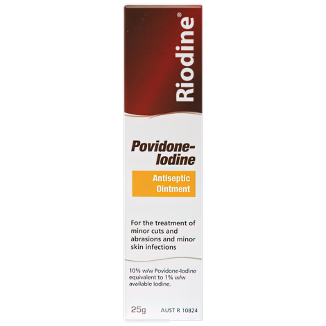 RIODINE Povidone-Iodine Ointment 25g Tube - BET25 , 
