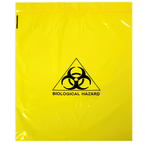 4L Biohazard Clinical Waste Bag 250 x 300mm - Press Seal, 30um - BHB2538 , 