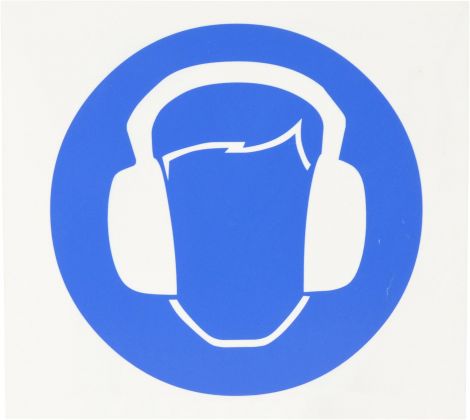 Sign - Symbol Only (Hearing Protection) 180 x 180mm P S/A - BS11B , 
