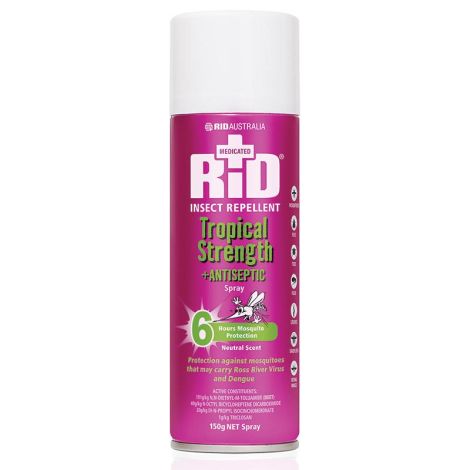 Rid Tropical Strength + Antiseptic Aerosol Spray - 150gm - 428150 , 