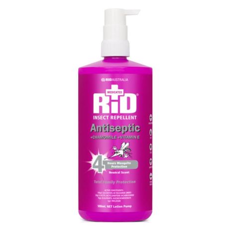 Rid Medicated Plus Chamomile + Vitamin E + Antiseptic Insect Repellent Lotion - 500ml - 210500 , 
