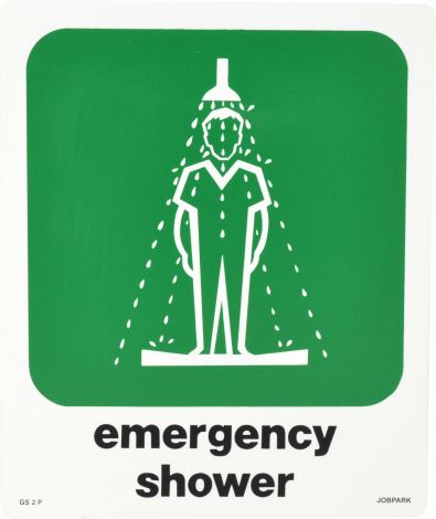 Sign - Emergency Shower 250 x 300mm - GS2 , 