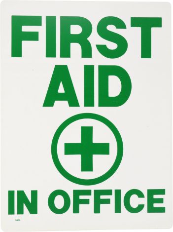 Sign -  First Aid In Office 280 x 380mm P - GS6A , 