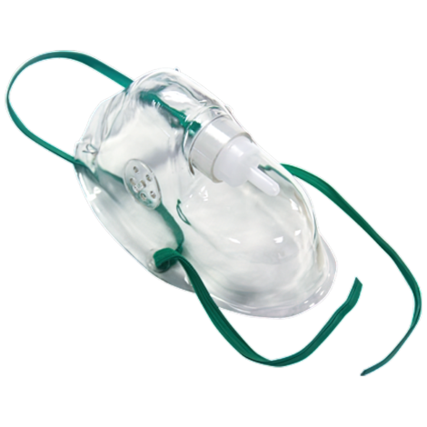 Oxygen Therapy Mask without Tubing - Adult (GST FREE) - OX001 , 