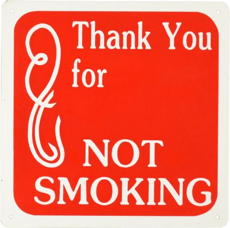 Sign - Thank You For Not Smoking 200 x 200mm P - R7 , 