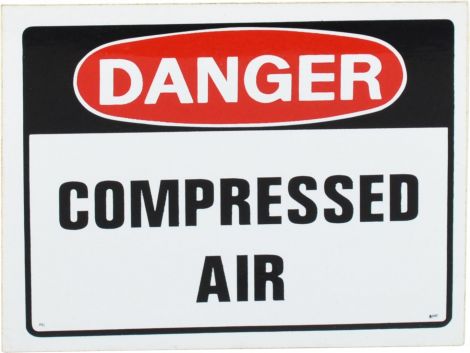 Sign - Danger Compressed Air 150 x 150mm P - RD20 , 