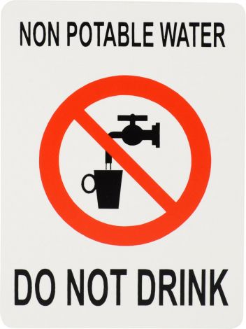 Sign - Non Potable Water Do Not Drink 150 x 200mm P - RS16A , 