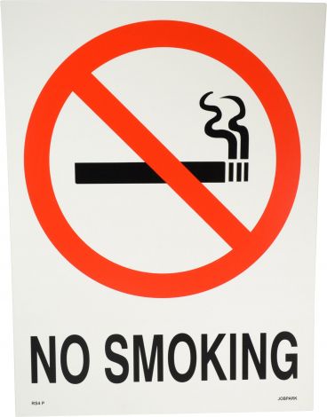 Sign - No Smoking 230 x 95mm P - RS4AG , 