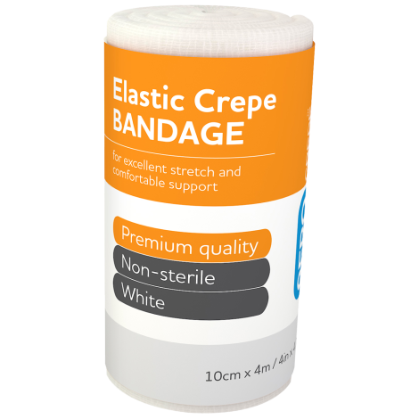AEROCREPE Elastic Crepe Bandage 10cm x 4M Wrap/12 - ACE100 ,
