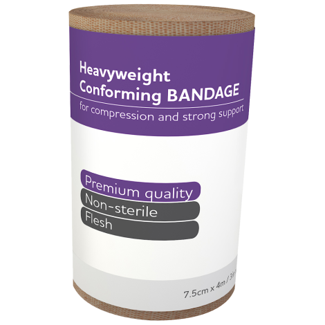AEROFORM Heavyweight Conforming Bandage 7.5cm x 4M Wrap/12 - AFH75 , 