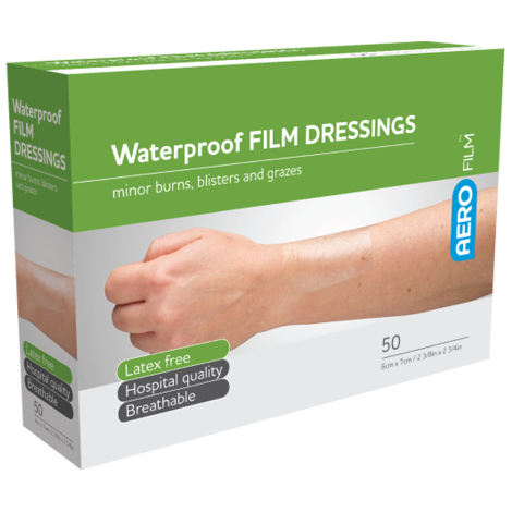 AEROFILM Waterproof Film Dressing 6 x 7cm Box/50 (GST FREE) - AFW006 , 