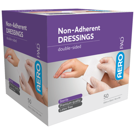 AEROPAD Non-Adherent Dressing 10 x 10cm Box/50 - APD101S , 
