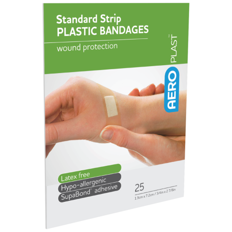 AEROPLAST Plastic Standard Strip 7.2 x 1.9cm Env/25 - AP10125 , 