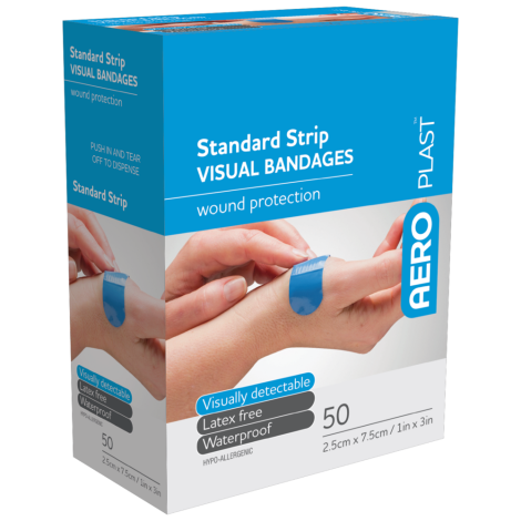 AEROPLAST Premium Visual Strip 7.5 x 2.5cm Box/50 - AV2050 , 