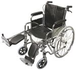 Wheelchair S/Steel Standard with Elevating Leg Rest - Solid wheels - 250058 , 