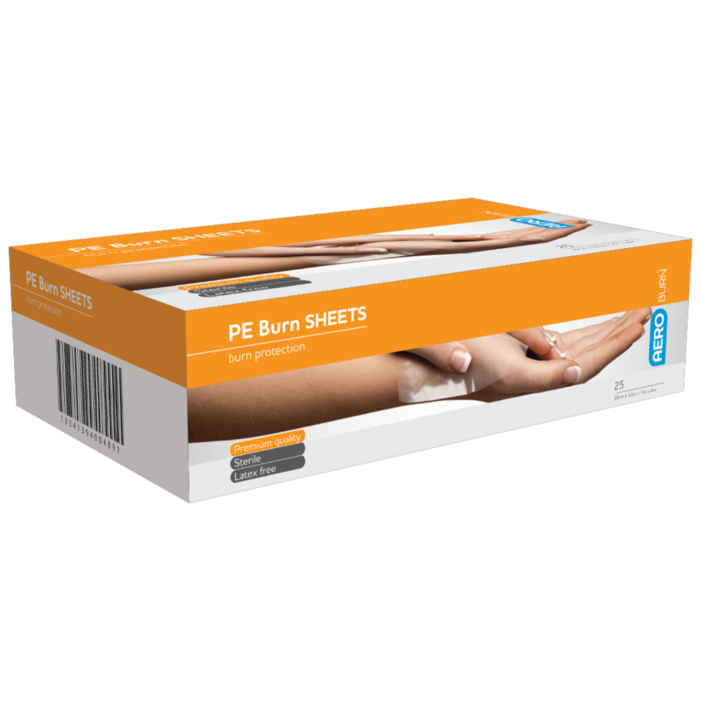 AEROBURN Polyethylene Burn Sheet 10x10cm Box/25