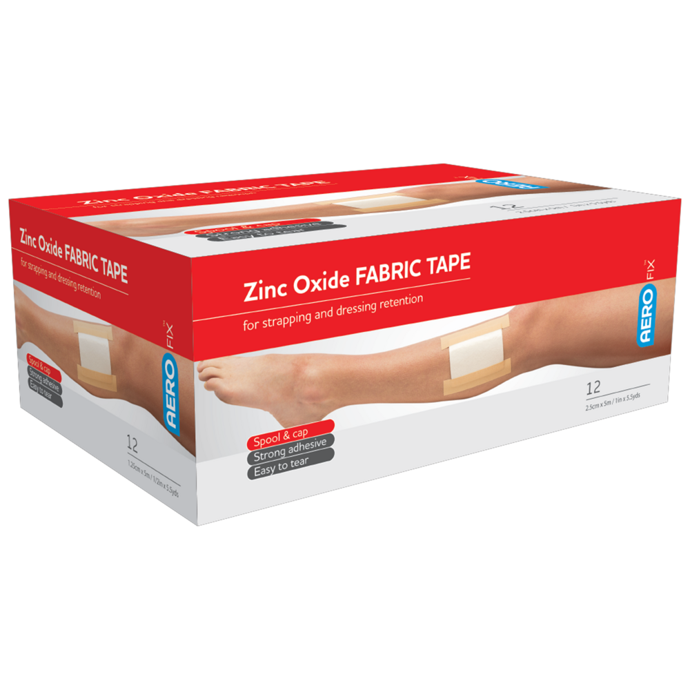 AeroFix Zinc Oxide Tape 2.5cm Box of 12